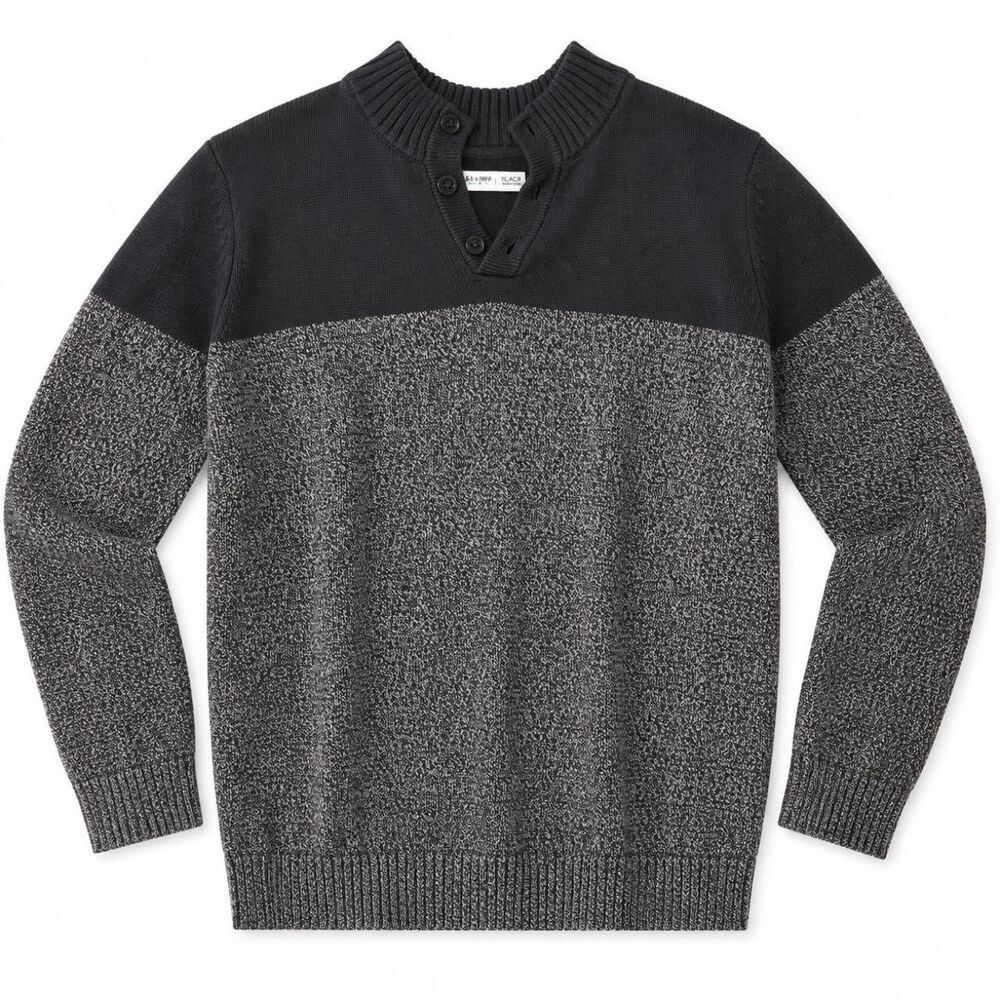 Sonoma-goods-for-life Men's Black and Grey Jumper